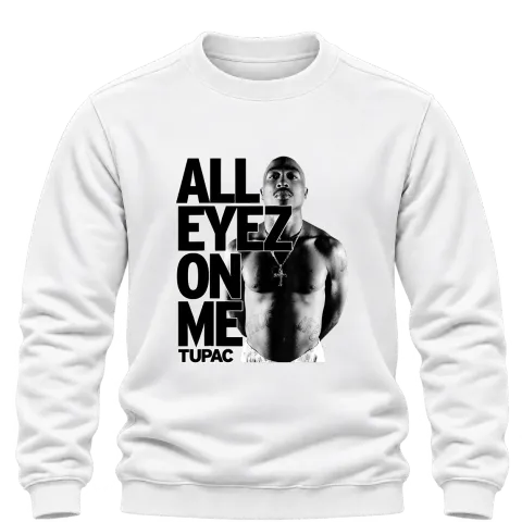 Tupac 2Pac All Eyez On Me върху Блуза — Бяло