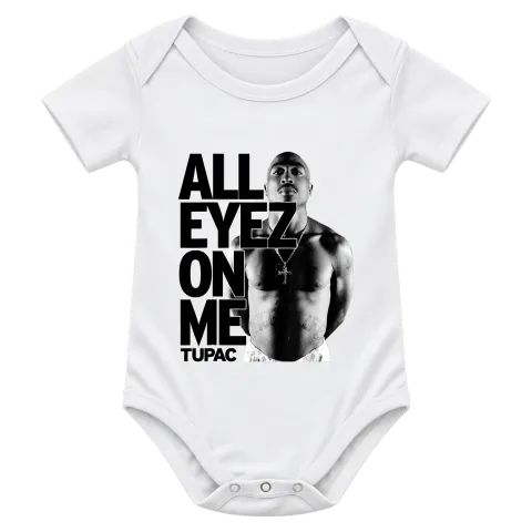 Tupac 2Pac All Eyez On Me върху Боди — Бяло