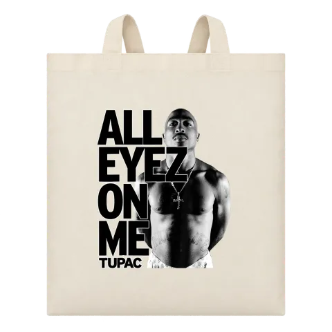 Tupac 2Pac All Eyez On Me върху Чанта — Бежово