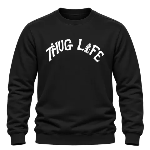 Tupac 2Pac Thug Life върху Блуза — Черно