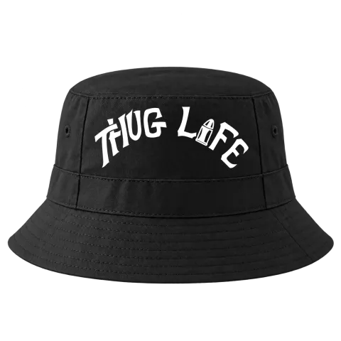 Tupac 2Pac Thug Life върху Идиотка — Черно