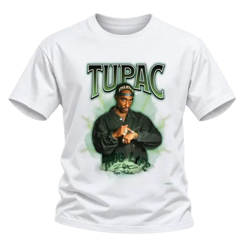 Tupac 2Pac Thug Life върху Тениска — Бяло