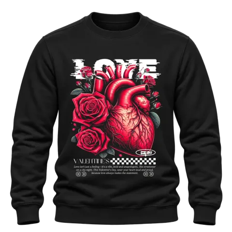 Valentine's Love върху Блуза — Черно