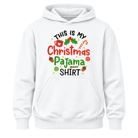 Коледа Christmas Pajama върху Худи — Бяло