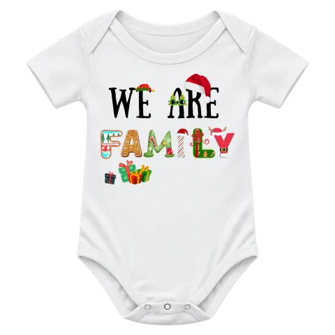 We are Family Коледно настроение върху Боди — Бяло