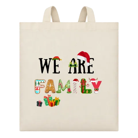We are Family Коледно настроение върху Чанта — Бежово