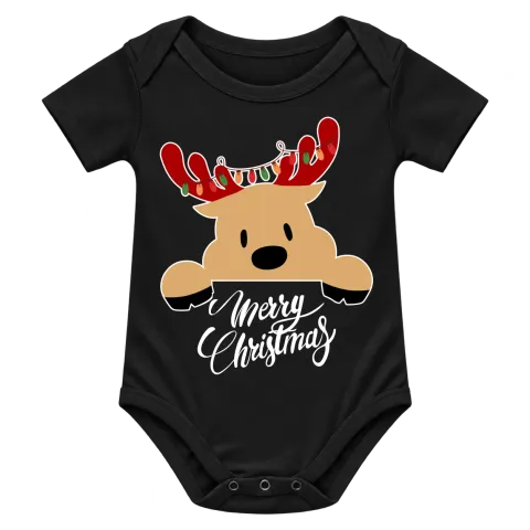 My first Merry Christmas Коледа върху Боди — Черно