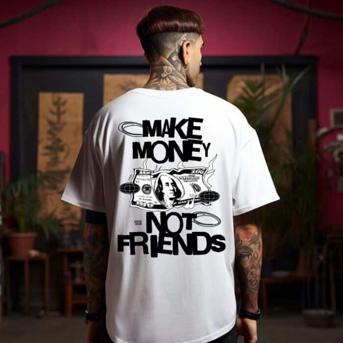 Тениска Make Money Not Friends